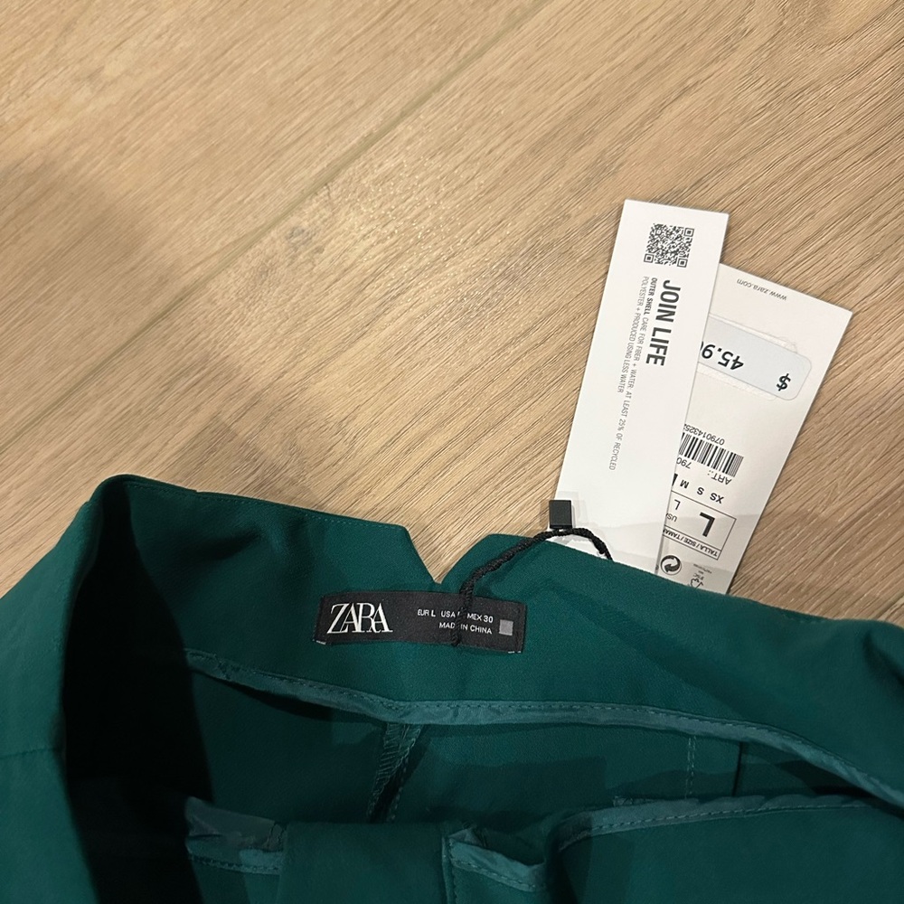 Zara Teal Ankle Pants - Picture 2 of 3
